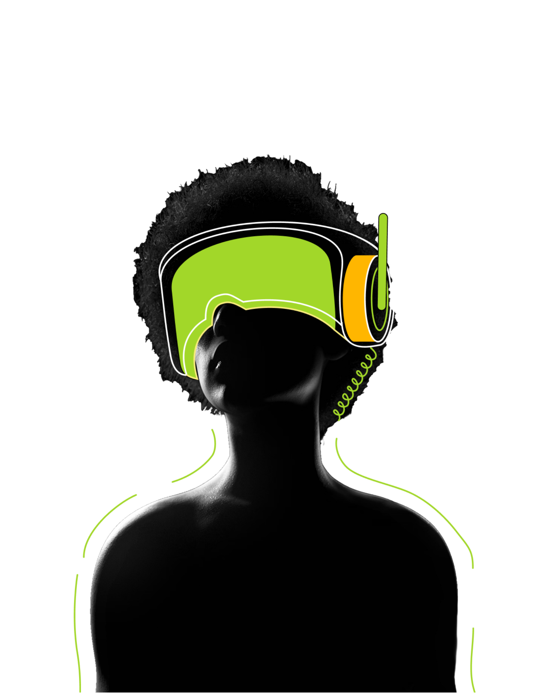 The Architect — silhouette with AR/VR visor